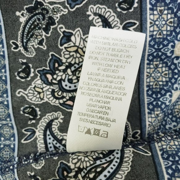 A'Gaci Tank Top Medallion and Paisley Women's Size Large Blue Pink - Picture 5 of 8